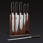 Damascus Steel Knife Set, 7-pc (Espresso)