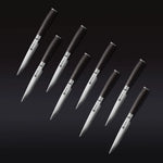 Damascus Steel Steak Knife Set, 8-pc (Espresso)