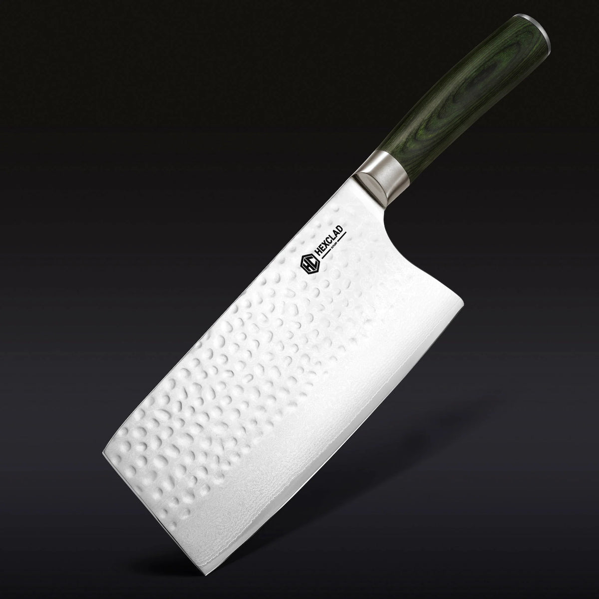Damascus Steel Cleaver, 7" (Green)