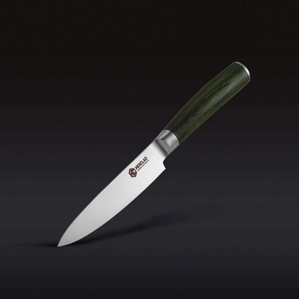 Damascus Steel Utility Knife, 5" (Green)